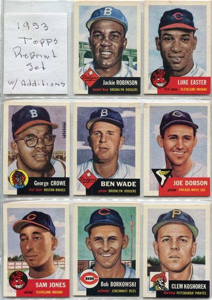 Condition Used. . 1953 topps reprint set